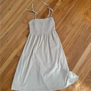 Tie Shoulder Smocked Dress